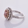 18ct White / Rose Gold, Modern, .71ct Fancy Pink / 1.02ct Diamond Cluster Ring - 2