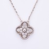 Van Cleef & Arpels, Vintage Alhambra, 18ct White Gold, .48ct Diamond Set Pendant