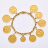 14ct Yellow Gold Curb Bracelet with 22ct Yellow Gold European Coins