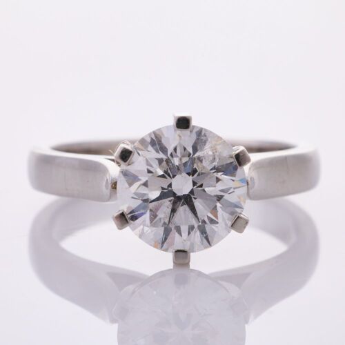 Platinum, Modern, Handmade, 2.03ct Solitaire Diamond Ring