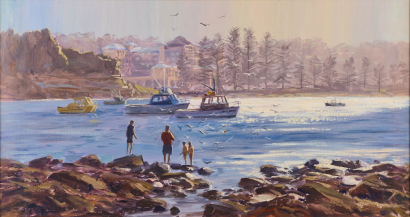 JOHN SPEEDY Fishing on The Rocks at The Haven Terrigal