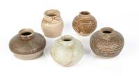 Five Chinese Sung Pottery Jarlets