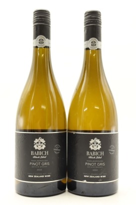 (2) 2022 Babich Wines Black Label Pinot Gris, Marlborough