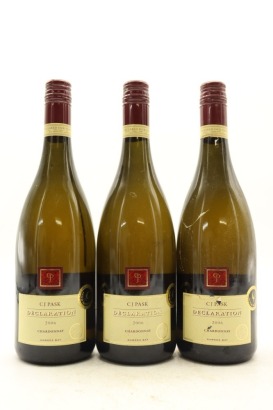 (3) 2006 Pask Declaration Chardonnay, Gimblett Gravels