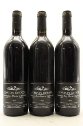 (3) 1998 Morton Estate Black Label Merlot - Cabernet Sauvignon, Hawke's Bay