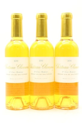 (3) 2011 Chateau Climens, Sauternes - Barsac, 375ml [JR17] [WE97] [WS97]