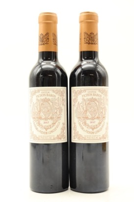 (2) 2017 Chateau Pichon-Longueville au Baron de Pichon-Longueville, Pauillac, 375ml [JR17] [RP95] [WE96] [WS95]