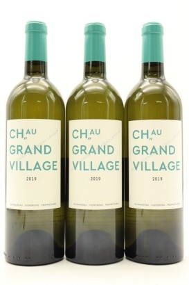 (3) 2019 Chateau Grand Village Blanc, Bordeaux [JR16.5]