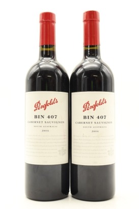 (2) 2004 Penfolds Bin 407 Cabernet Sauvignon, South Australia