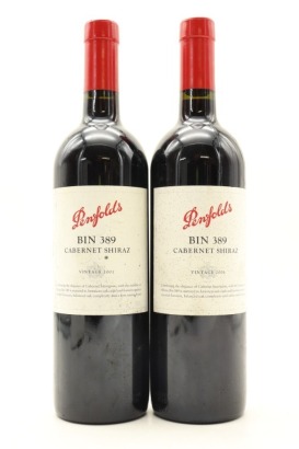 (2) 2001 Penfolds Bin 389 Cabernet - Shiraz, South Australia [JR17]
