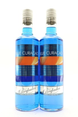 (2) Everglades Blue Curacao Liqueur, New Zealand, 13.9% ABV, 700ml