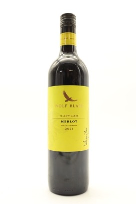 (1) 2021 Wolf Blass Yellow Label Merlot, South Australia