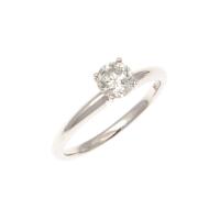 14ct White Gold Diamond Solitaire Ring