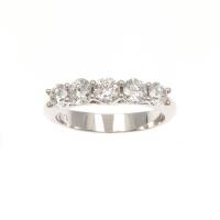 18ct White Gold Five Stone Diamond Ring