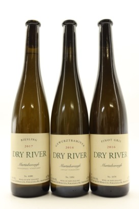 (1) 2016 & 2017 Dry River Aromatic Variety Collection, Martinborough, 3 Bottles Sold as One Lot