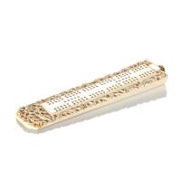 A Chinese Oriental 19th Century Carved Ivory Cribbage Board