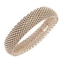 Tiffany and Co Somerset Sterling Silver Wide Mesh Bracelet