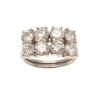 Platinum White Gold Two Row Diamond Ring