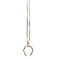 18ct White Gold Vintage Diamond Horseshoe Pendant