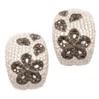 18ct White Gold Huggie Diamond Earrings