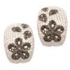 18ct White Gold Huggie Diamond Earrings