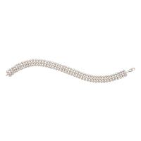 18ct White Gold Three Row Diamond Bracelet