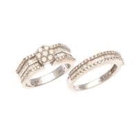18ct White Gold Diamond Dress Ring Set