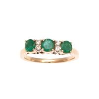 14ct Emerald and Diamond Ring