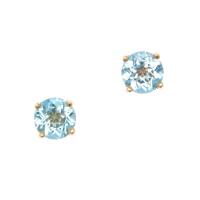 9ct Round Topaz Earrings