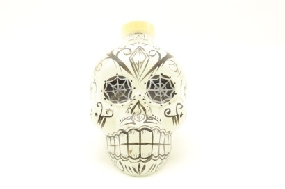(1) KAH Blanco Tequila White Skull, 40% ABV, 750ml