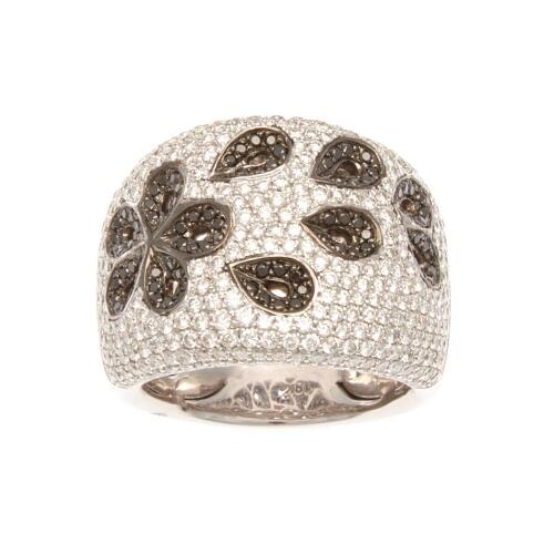 18ct White Gold Dome Diamond Ring