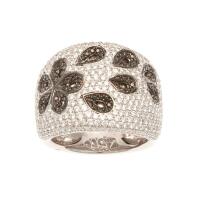 18ct White Gold Dome Diamond Ring