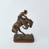 AFTER FREDERIC REMINGTON Bronze Bronco Sculpture - 3