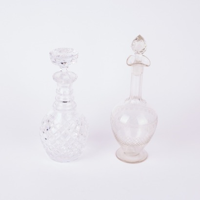 A Pair Of Glass Decanters