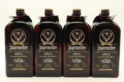 (4) Jagermeister Winterkrauter - Spice Cinnamon & Vanilla Herbal Liqueur, Germany, 25% ABV, 700ml