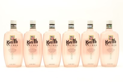 (6) De Kupyer Kwai Feh Lychee Liqueur, Netherlands, 20% ABV, 700ml