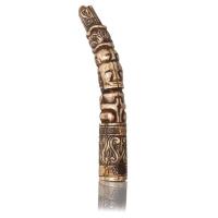 A South East Asian Carved and Stained Stag Antler