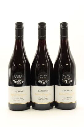 (3) 2018 Coopers Creek Select Vineyards 'Razorback' Pinot Noir, Central Otago
