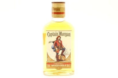 (1) Captain Morgan Original Spiced Caribbean Gold Rum, Puerto Rico, 35% ABV, 200ml