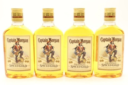 (4) Captain Morgan Original Spiced Caribbean Gold Rum, Puerto Rico, 35% ABV, 375ml