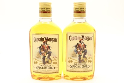 (2) Captain Morgan Original Spiced Caribbean Gold Rum, Puerto Rico, 35% ABV, 375ml