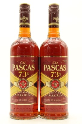 (2) Old Pascas Jamaica Dark Rum, 73% ABV, 700ml