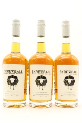 (3) Skrewball Peanut Butter Whiskey, California, 35% ABV, 750ml