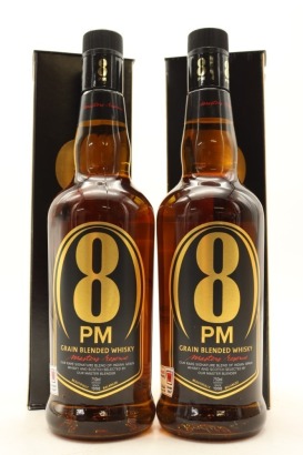 (2) Radico Khaitan 8 PM Grain Blended Whisky, India - Scotland, 42.8% ABV, 750ml (GB)