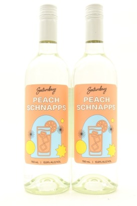 (2) Saturdays Peach Schnapps, New Zealand, 13.9% ABV