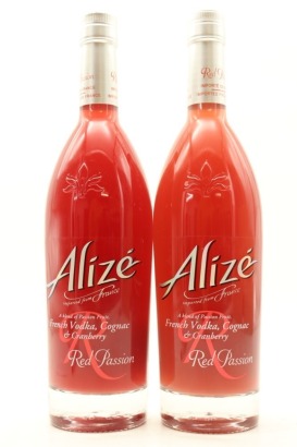 (2) Alize French Vodka, Cognac & Cranberry Red Passion Liqueur, France, 16% ABV, 700ml