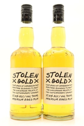 (2) Stolen Gold Premium Aged Rum, 37.5% ABV, 700ml