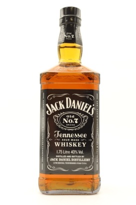 (1) Jack Daniel's Black Label Old No.7 Brand Sour Mash Whiskey, 40% ABV, 1750ml