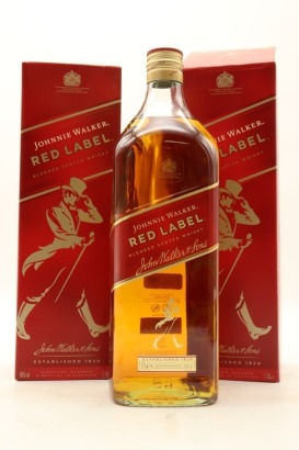 (2) Johnnie Walker Red Label Blended Scotch Whisky, 40% ABV, 1750ml (GB)
