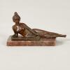 An Art Nouveau Bronzed Spelter Figure Reading